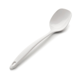Cucchiaio dritto classico in melamina da 12 pollici per uso in cucina - Product Image 1