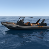 Bateau pneumatique RIB 860 à coque en aluminium en V profond de 28,7 pieds, à grande vitesse, avec T-Top, en Hypalon/PVC