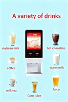 Distributeur automatique de café instantané commercial avec SDK, paiement par pièces/billets/cartes de crédit, capacité de 20 à 200 pièces