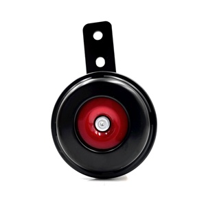 Wenle 12V 66MM 43030Hz 95-115dB BLACK+RED Iron Disc <strong>Klaxon</strong> MHN107 Motor <strong>Horn</strong> Universal Vehicle - Product Image 2
