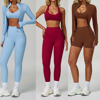 Ensemble de vêtements de sport pour femmes Gym Yoga Wear Bra Short Yoga Outfit Workout Seamless Running Gym Fitness Sports Jacket Yoga Set Gym Wear