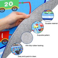 ABC Alphabet Numéros Train Route Tapis Éducatif sur le Thème Tapis de Jeu pour Enfants Jeu Amusant Tapis de Zone de Jeu pour Chambre Toddler Classroom
