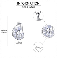 Collier pendentif océan en argent sterling 925 pendentif coquille de conque nacre blanche naturelle bijoux de plage océan biologie marine
