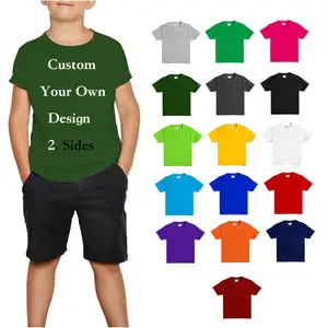 100% कपास कस्टम बच्चों को टी शर्ट मुद्रण, टी शर्ट के साथ बच्चों के लिए कार्टून, बच्चों कस्टम लोगो टी शर्ट