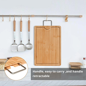 <span class=keywords><strong>Planche</strong></span> <span class=keywords><strong>à</strong></span> <span class=keywords><strong>découper</strong></span> en bois avec poignée rétractable pour <span class=keywords><strong>planche</strong></span> de cuisine réversible Extra Large bloc de boucher - Product Image 2
