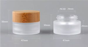 5g-50g & 3oz Empty Frosted Jars Bamboo <b>Wood</b> <b>Seal</b> Caps - Product Image 5