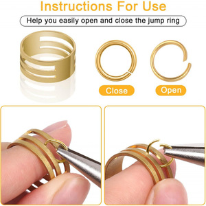 Jump Ring <b>DIY</b> Jewelry Making Supplies 1200pcs Gold Silver Mixed Metal Open Rings Pliers Tweezers Necklace Making <b>Kit</b> - Product Image 3