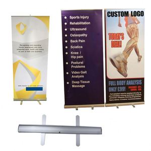 Expositor Enrollable para Conferencias, Banner Retráctil para Ferias Comerciales, Soporte de Exhibición, Caja de Señalización Publicitaria con Impresión Personalizada - Product Image 1