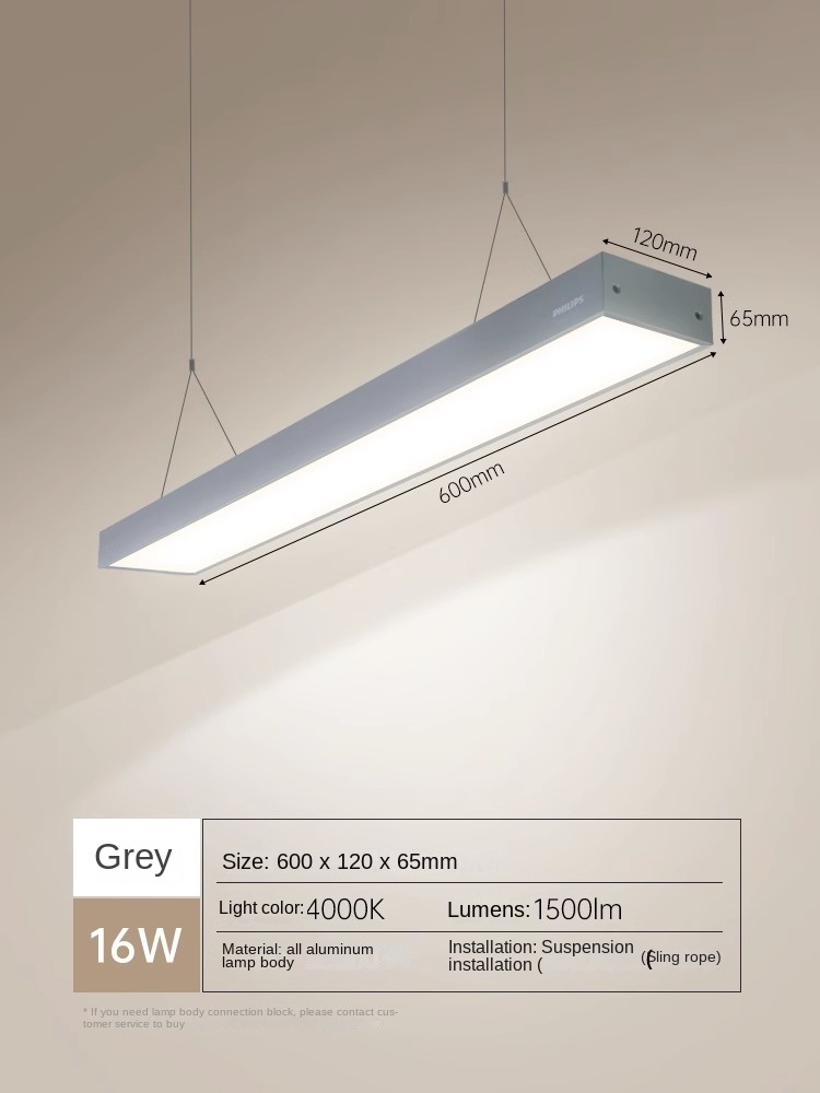 16W gray short [600 * 120 * 65mm] neutral light