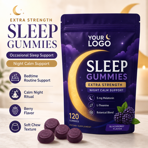 Gomitas para Dormir con Extracto Herbal Natural, Sabor a Mora, para una Noche de Relajación Profunda y Reparadora, ODM - Product Image 1