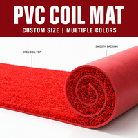 Tapis d'extérieur imperméable et rembourré en PVC, résistant à l'huile, facile à nettoyer, antidérapant pour patio, balcon, salle à manger, lavable, logo personnalisé