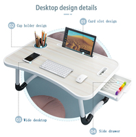 Escritorio plegable para ordenador, mesa sencilla, escritorio de cama de estudio moderno, mesa para ordenador portátil, diseño colorido, plegable para el hogar, oficina, plástico, madera, FX
