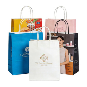 Qiaoyi Custom <b>Paper</b> Tote <b>Bags</b> With Logo Printing For Gift Packaging And Retail Use - Product Image 1