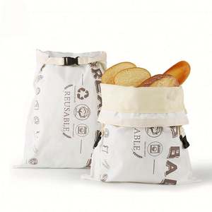 Beeswax Bread Bags Reusable Eco-friendly Bread <b>Container</b> with Double Lining <b>Food</b> Bag for Homemade Loaf Hot <b>Dog</b> Buns Bagels - Product Image 5
