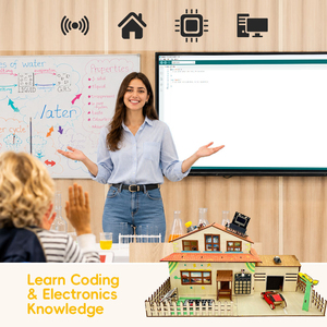 Kit STEM Zetok en bois pour maison intelligente à construire soi-même avec carte de contrôle et tutoriel de 16 leçons – Cadeau éducatif pour enfants de 8 ans et plus - Product Image 6