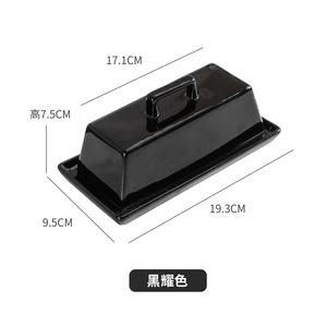 किचनवेयर पोलसेवेन आयताकार पनीर मक्खन कंटेनर सिरेमिक मक्खन के साथ - Product Image 5