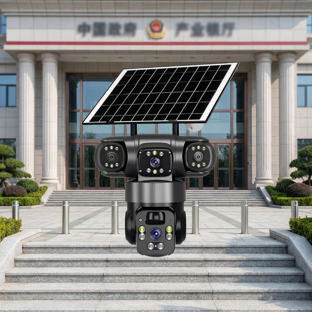 12MP CMOS Wifi Security Camera 3 Screens Outdoor Waterproof Two-Way Audio Color Night Vision AI Auto Tracking 1 Year V380PRO