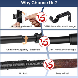 Современный самоклеящийся кронштейн для карниза из ПК без сверления, прочный, экологичный, с крючком для подвешивания штор, простая установка - Product Image 4