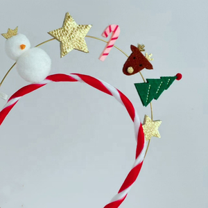 ที่คาดผมรูปตุ๊กตาหิมะคุณภาพสูงสำหรับงานปาร์ตี้คริสต์มาส ของตกแต่งปีใหม่ ที่คาดผมสำหรับเด็ก ทำจากผ้าสักหลาด - Product Image 3