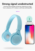Casque audio sans fil Bluetooth pliable, casque stéréo Bluetooth sport avec microphone pour ordinateur