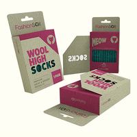 Boîtes cadeaux en papier Kraft à impression de Logo de marque, pour l'emballage de chaussettes