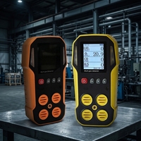 Detector Multigas CH4 O2 H2S CO2 PLC, Dispositivo de Detección Portátil de Mano, Control Remoto, Alertas Personalizables, Funcionamiento de 12 Horas