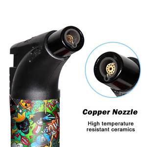 Briquet torche OEM ODM à flamme unique rechargeable en usine à gaz personnalisé - Product Image 5