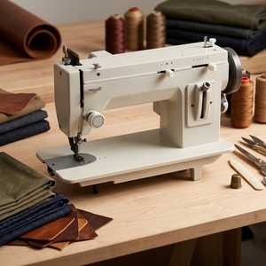 Single Needle Heavy Duty Top and Bottom Feed Lockstitch Sewing <b>Machine</b> - Product Image 3