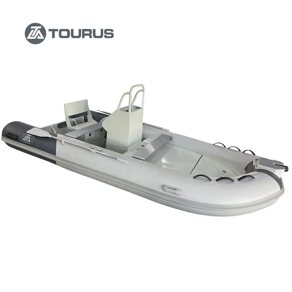 قارب للصيد من الألياف الزجاجية ذو جودة عالية مع لوح من الألومنيوم على شكل حافة قارب TOURUS