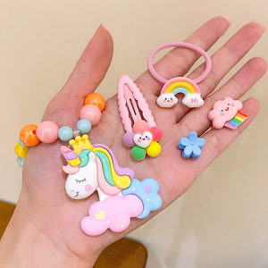 Juego de Regalo de Joyería y Accesorios para el Cabello <span class=keywords><strong>con</strong></span> Dibujos Animados para Niñas, Ideal para Fiestas de Cumpleaños, Jardín de Infancia y Regreso a Clases - Product Image 3