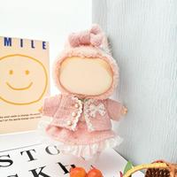 Tenue de poupée mignonne et mini avec nœud, vêtements de créateur ornés de pierres, vêtements de marque personnalisés pour Labubu