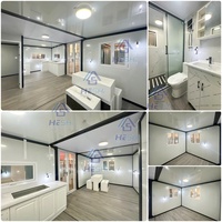 Sistem Kontrol Cerdas Siap Pakai MOQ 1 Set 40Ft 30Ft 20Ft Rumah Kontainer Prefab yang Dapat Diperluas 1 2 3 4 Kamar Tidur Rumah Lipat Modern yang Dapat Dipindahkan