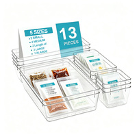 Make-up organizer ladeverdeler transparante opbergbox stapelbare cosmetica lade sorteerbakjes set voor badkamer bureau sieraden
