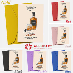 Cartes d'anniversaire personnalisées pour hommes 5x7 pouces, carte « Je t'aime » faible MOQ avec enveloppe et autocollant - Product Image 4