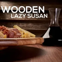 Plateau tournant en bois d'acacia, plateau de Table à manger, plateau rond en bois pour servir le vin, le fromage et la viande