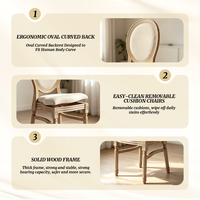Chaise de banquet empilable en bois massif de style classique personnalisé pour hôtel, restaurant, mariage et événements