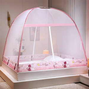 Tienda de campaña con <span class=keywords><strong>mosquitera</strong></span> emergente para camas, diseño plegable contra picaduras de mosquitos con fondo de red para viajes de bebés y adultos - Product Image 4