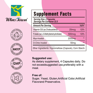 Capsules de Myo-inositol et de D-chiro-inositol Équilibre hormonal naturel Soutien à la menstruation Santé reproductive des femmes Compléments alimentaires - Product Image 3