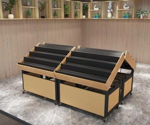 Étagères en plastique de supermarché présentoir pour fruits et légumes support de produits commerciaux unité de marchandisage de magasin - Product Image 5