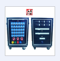 Boîtier de distribution électrique pour éclairage de scène avec gradateur DMX 12 canaux, type Camlock triphasé, avec disjoncteur MCB