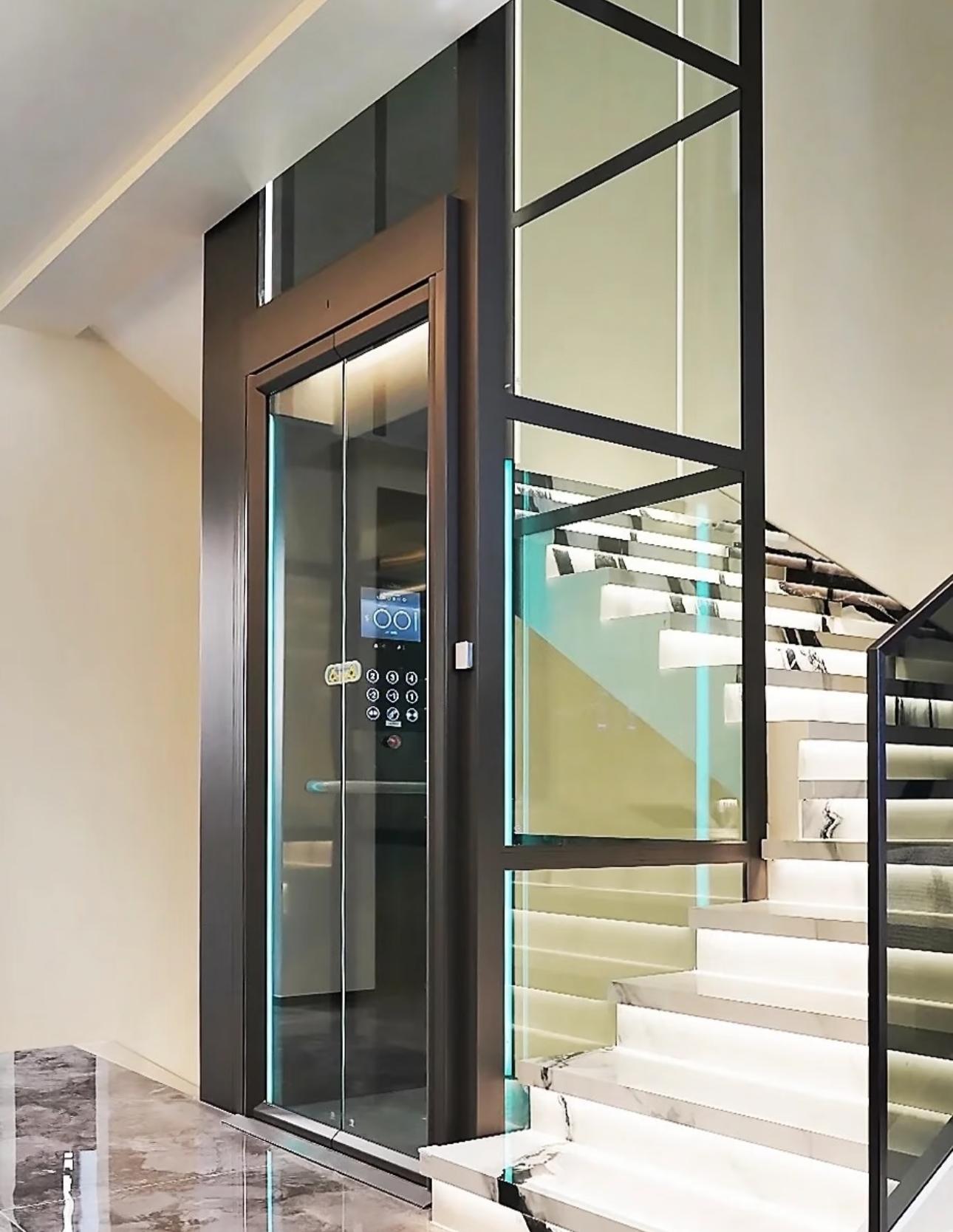 Quiet Home Elevator Luxury Villa Lift Panoramic View Elevator for Villa Durable Residential Lift