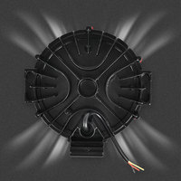 Feux de route LED ronds, lampe spot tout-terrain, bord rouge, couvercle en PC transparent HD, lampe auxiliaire pour camion, SUV