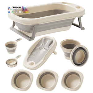 Set Regalo 2026 per Neonati: <span class=keywords><strong>Vasca</strong></span> Pieghevole 7 in 1 con Termometro, Portatile in Plastica per Spa Neonatale - Product Image 2