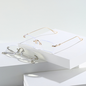 Lunettes <span class=keywords><strong>de</strong></span> lecture flexibles X208 en métal à monture rectangulaire pour presbytie -2.50, vente en gros pour femmes, lunettes correctrices - Product Image 2