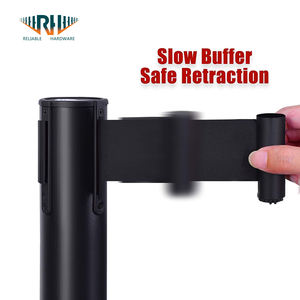 Barriera per Gestione Code ad Alta Efficienza, Palo Retrattile Resistente con Cinghia per Terminal Aeroportuali - Product Image 3