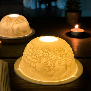 Hoge Kwaliteit Tafel Decoratief Geschenk Porseleinen Theelichtje Kandelaar Gepersonaliseerde Porseleinen Theelichtje Kaarshouder - Product Image 1