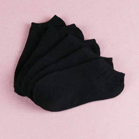 Men's short socks [flat black]