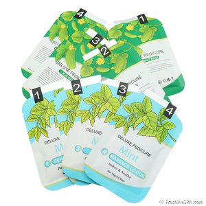 Produits de soin des pieds en 4 étapes, fourniture de produits de soin des pieds, étiquette privée, gommages corporels naturels, <span class=keywords><strong>masque</strong></span> pour les pieds, peeling, pédicure, spa, ensemble 4 en 1 pour femmes - Product Image 3