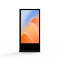 Meilleure qualité 55 65 75 pouces support de sol affichage numérique fenêtre écran avant 4K affichage publicitaire portable