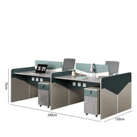 Moderne 2 4 6 8 personnes ensemble espace de travail bureau immeuble entreprise meubles ordinateur modulaire Cabine table bureaux poste de travail